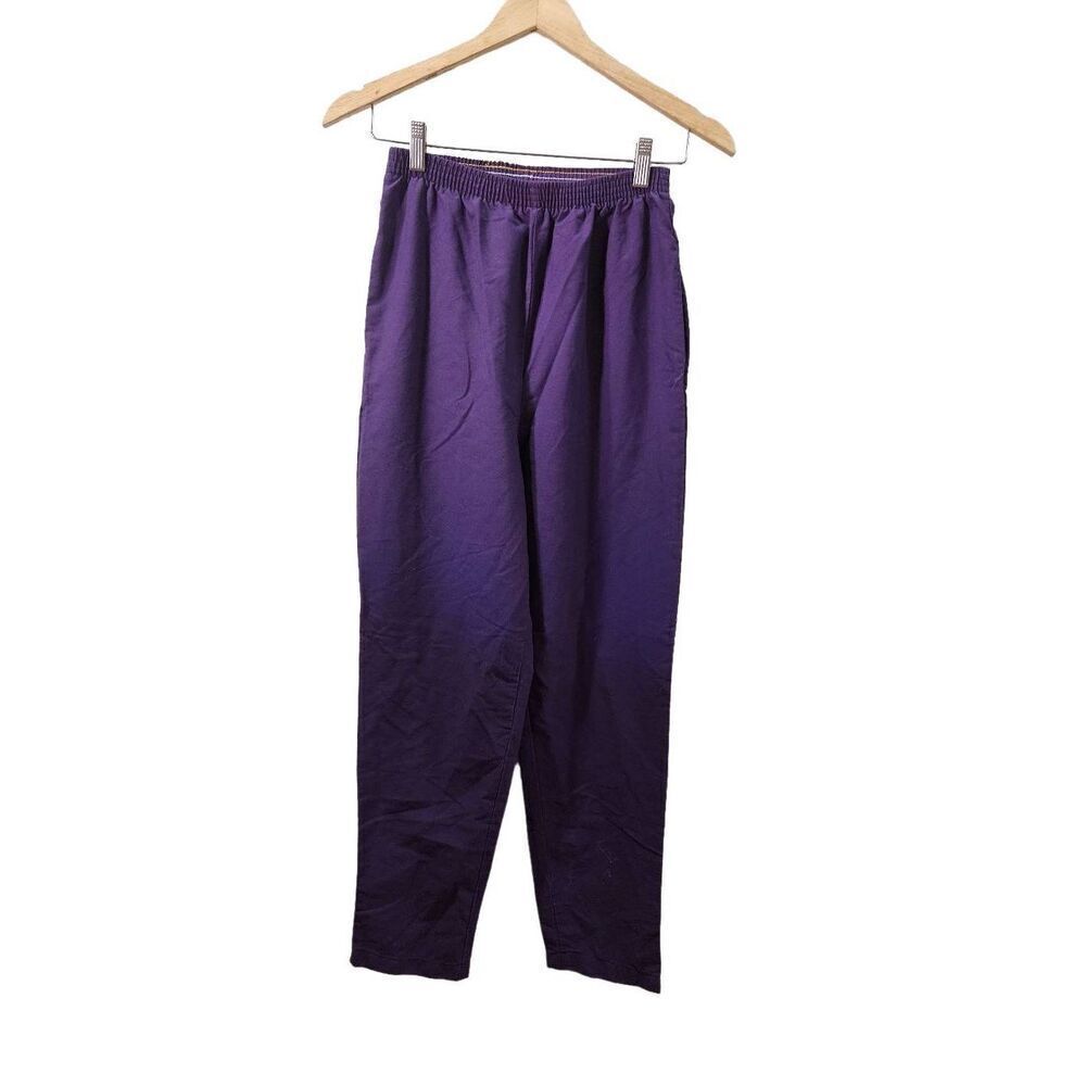 Medline XS scrub pants purple eggplant